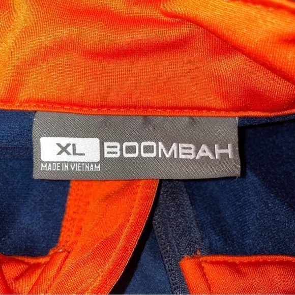 Boombah Full Zip Up Sweater Adjustable Cinch Waist Blue & Orange Active Size XL - Picture 7 of 10